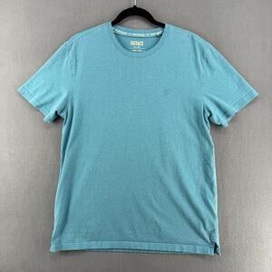 FatFace Organic Cotton Crew Neck Short Sleeve T Shirt Mens M Dusky Blue Soft